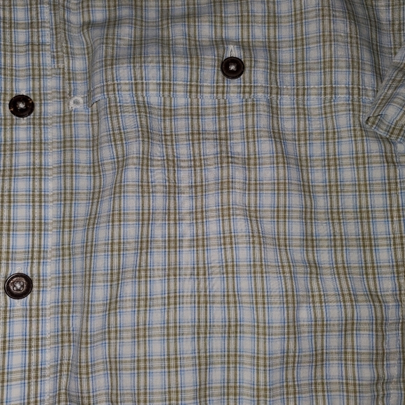 Patagonia Men Plaid Short Sleeve Organic Cotton Button Up Shirt Sz Extra Large - Picture 3 of 9